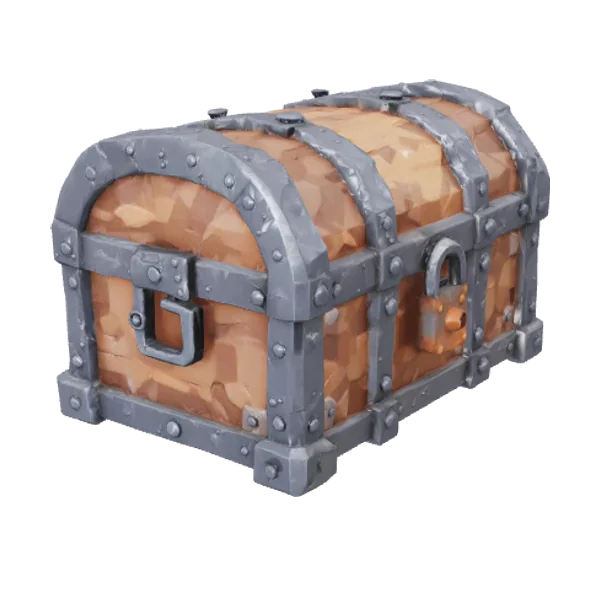 Treasure chest 3D model preview